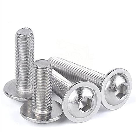 PJRYC M2 M2.5 M3 M4 M5 M6 M8 304 Edelstahl Innensechskant Halbrundschrauben mit Halbrundschraube (Länge 35 mm, Größe: M8 (2 Stück)