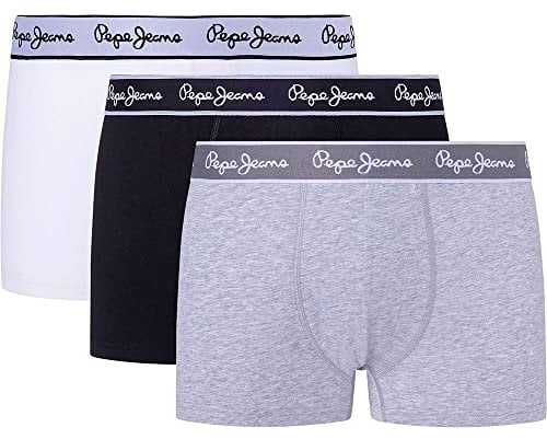 Pepe Jeans Herren Trunks (3er Pack), Grau (Grey Marl), XL