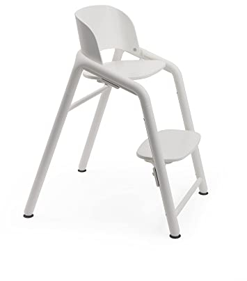 Bugaboo Giraffe Hochstuhl aus Holz, Schnell verstellbar, Einfach zu reinigen, Sicheres und stabiles Design, Verwendbar ab der Geburt mit dem Set für Neugeborene (separat erhältlich), Weiß