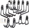 Wandhaken Garage,10 Stück Schwerlast Garage Haken, Doppelhaken Garage zur Organisation für Leiter, Stuhl, Schlauch, Fahrrädern, Elektrowerkzeugen Sperrigen (10, Schwarz)