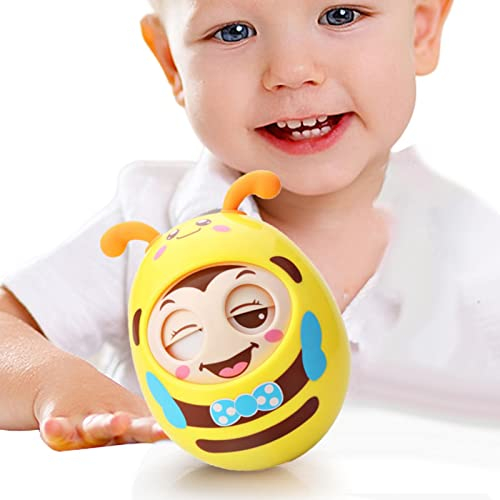 Edorco Giocattoli Poly | Piccola Ape Giocattoli sensoriali per i più Piccoli 1-3 - Baby Tumbler Toy, Giocattoli oscillanti per Bambini dai 6 Mesi in su, massaggiagengive Miglior Regalo