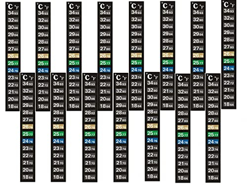 15 stüCk Thermometer Aufkleber FüR Aquarium, Digitales Aquarium-Thermometer, Selbstklebend, Aufkleber Fish Tank Thermometer FüR Die Herstellung Von Bier Wein Aquarium(18-34℃)