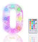 Lettere illuminate, luci a LED glitterate con 18 luci a LED che cambiano colore, con telecomando, per ragazze, regali di compleanno, bar, matrimoni, Natale, San Valentino, decorazione da tavolo - O
