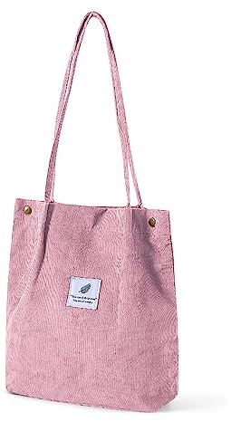 NOKDAL Sac Velours Côtelé Sac the Tote Bag Femme Sac à BandoulièRe Sac Fourre Tout Femme Sac à Main Shopper Toile Sac à Main Décontracté Réutilisable pour Un Usage Quotidien Bureau Voyages Shopping