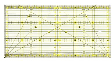 QWORK® 15 cm x 30 cm righello preciso con linee d'angolo per cucito, sartoria, patchwork