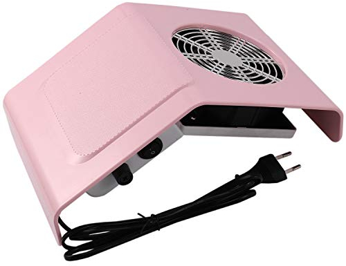 Geieold Nail Aspiration Collecteur de PoussièRe Ventilateur Aspirateur Manucure Machine Outils Art Manucure Salon Outils Rose EU Plug