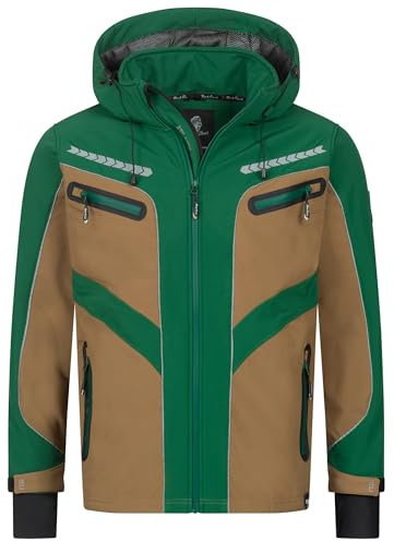 Rock Creek Softshelljacke Herren Outdoor Windbreaker H-314 Hellbraun 3XL