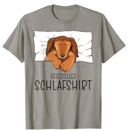 Offizielles Schlafshirt Hund, Schlafanzug Dackel T-Shirt
