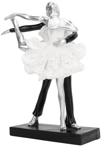 SEAFRONT Romantische Paar-Tanz-Skulptur, Paar-Tanz-Dekoration, Paar-Tanz-Skulptur, Kunstharz, Paar-Ballett-Tänzer-Statue, Modernes Einfaches Ornament für Heimdekoration (Balletttanz für