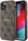 GUESS GUHMP12MG4GFRW Case for iPhone 12/12 Pro 6.1 Inch Brown Hard Case 4G Collection Leather Metal Logo