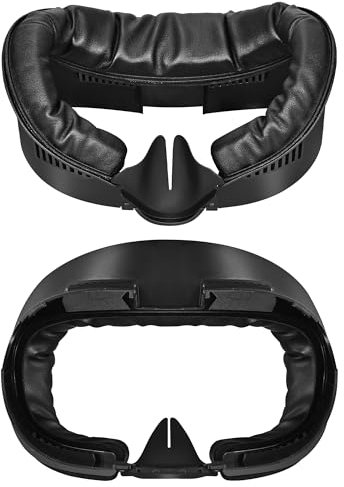 TRANSNOVO Face Cover Facial Interface Compatible with Meta Quest 3 Accessories, Upgrade PU Sponge Face Cushion Pad Replacement for Oculus Quest 3, Breathable and Light-Blocking Design