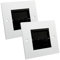rhinocables Single Gang White Brush Plate Faceplate for Wall-Mounted Installation Tidy Cable Pass Through Insert for Wires and Cable Access (2, Black)