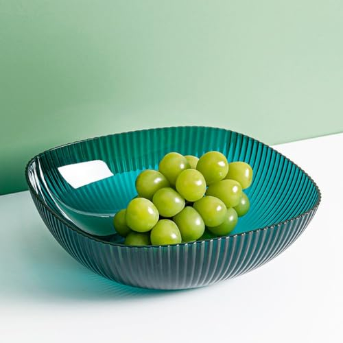 ABNNHK Vassoio portaoggetti per soggiorno Piatto da frutta in plastica in stile europeo per la casa (Argento 23CM)