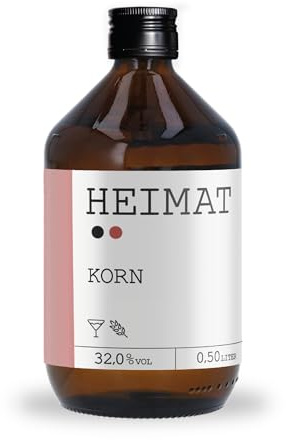 HEIMAT Deutscher Korn 32% vol. Weich-cremig milder Weizenkorn für Shots oder Cocktails - Heimat Destillers World Spirit Awards Gewinner (500ml)