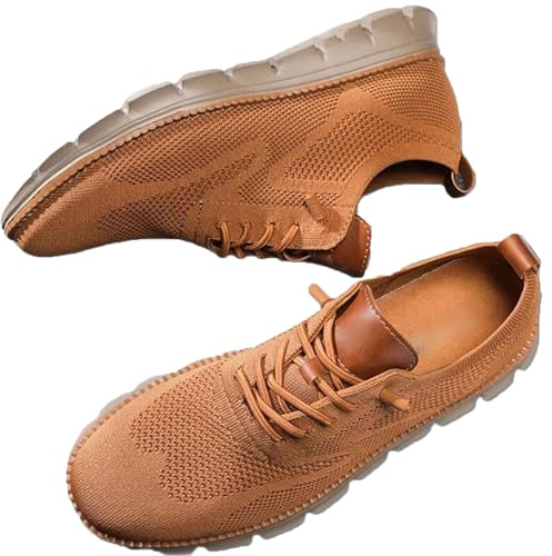 Gqiwub Wearbreeze Schuhe Herren, Urban Ultrabequem Schuhe Herren Walkingschuhe Bequem Atmungsaktive Leichtgewichts (Orange, Erwachsene, Herren, 40, Numerisch, EU Schuhgrößensystem, M)
