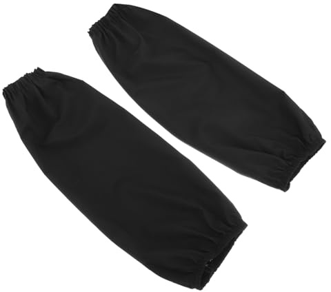 Gatuida Manguitos Impermeables Negros de Pu, 2 Piezas, Antiaceite | Lavar Platos y Limpiar Cocina, Diseño Simple, Reutilizables, Ajuste Elástico