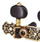 Mechaniken für Konzertgitarre, Stimmwirbel, Metall, schwarz, 10 5cm, 140g, 3R3L Set Gold