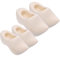 Garneck European Style Mini Wooden Shoes Unpainted Craft Diy Decor Doll House Accessories Unique Keychain