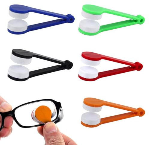 5 Stück Mini Tragbare Brillenreiniger,Sonnenbrillen Microfaser Reinigungsbürste,Peeps Brillenreiniger,Brillenputz,Brillenreiniger,Brillenreinigung Für Sunglasses Kurzsichtige Brille