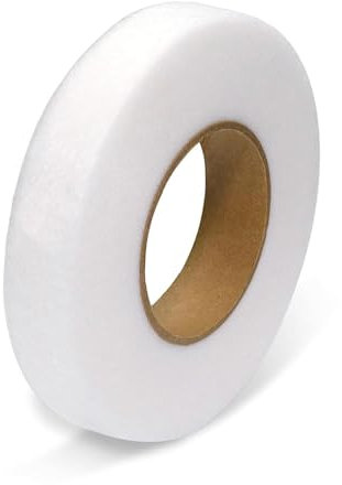 SNZ Colla per Tessuti, 64 m x 20 mm, Tessuto Adesivo per Su Tessuti Come Pantaloni, Nastro Biadesivo per Tessuti, Orlo Svelto Termoadesivo Forte, Nastro Biadesivo Bianco