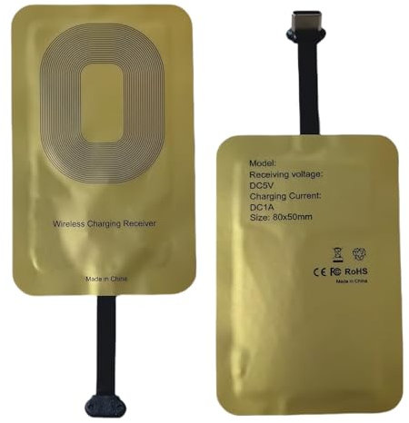 SLLMYYX Receptor de carga inalámbrico USB tipo C compatible con Samsung A40 A41 A42 A15 A14 A13 A12 A11 A10e A01 A32 A31 A30 A25 A24 A22 A21s A21 A20e A20 A72 A72 71 A5. 2 teléfonos Android tipo C A51