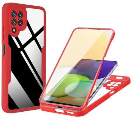 Jiajihua Funda Compatible con Realme 8 4G,Compatible con Realme 8 Pro 4G Protector de Pantalla Incorporado Funda para teléfono 2 en 1 Red
