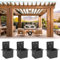 4Pcs Pergola Brackets, 4“x 4 Post Top Rafter Brackets,Pergola Connectors With 44 Screw, For Wood Posts Pergola Post Connector Deck Railing