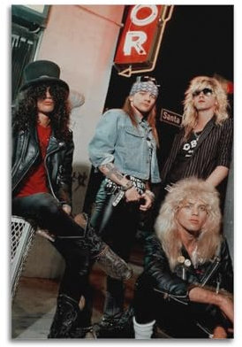 ZPSYREGYD Poster Guns N' Roses, dekoratives Gemälde, Leinwand, Wandposter und Kunstdruck, moderne Familienschlafzimmer-Dekoration, Poster, 20 x 30 cm