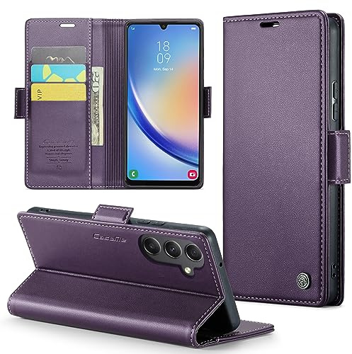 Phernykas Handyhülle für Samsung A34 Hülle Leder,Magnetische Klapphülle mit kartenfach und Standfunktion Smartphone Schutzhülle Lederhülle Samsung A34 Flip Book Case (Farbe)