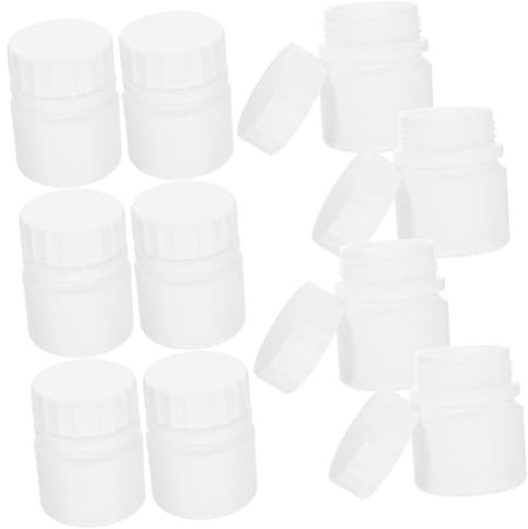 HAWILLOSCH 24pcs Solid Bottle Rolling Accessories Vintage Pin Pin Container with Lid Tote Bag Filling Container Artificial Brooch Balance Rod Accessories Lapel Brooch White