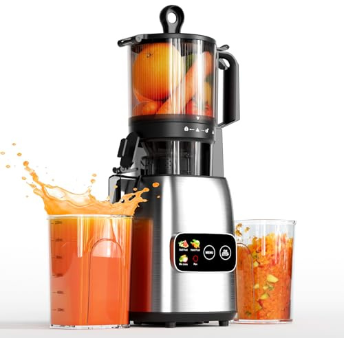 Kismile Slow Juicer Entsafter, Touchscreen, 135 mm Einfüllschacht, 300 W