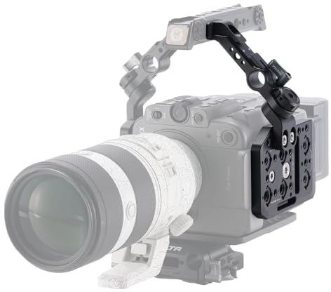 Tilta Support de Montage Vertical renforcé, Compatible avec la Cage Sony FX6 avec poignée réglable, Adaptateur renforcé, Plaque de Montage d'extension avec Pas de vis 1/4-20 et 3/8-16 ES-T20-VMB