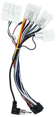 Marco del Panel de la Radio del Coche Adaptador de Cable de Radio Android Accesorios Arnés de cableado de navegación Conector para Toyota para Corolla Highlander VIOS para Yaris para RAV4(CABLE-4TY)