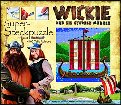 Cartronic 11402 - Wickie-Steckbild, Wikinger-Schiff, 40 x 40 cm