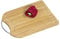 Kesper 58380 Schneidebrett mit Griff aus Bambus, 37 x 26 x 1,6 cm, Braun