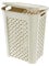 Tontarelli Arianna Cesta Portabiancheria, Modello Traforato, Plastica, Beige, 30 Litri