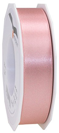 CE Pattberg Präsent 25 mm 25 m Nastro di Raso Rosa Antico a Doppia Faccia