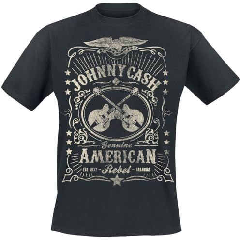 Johnny Cash American Rebel Männer T-Shirt schwarz Band-Merch, Bands