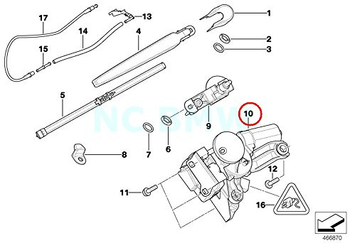 ORIGINAL BMW Wischermotor Heckwischermotor 3er E91 5er E61 61627208602