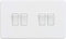 Knightsbridge SF4100MW Screwless 10A 4G 2 Way Switch-Matt White