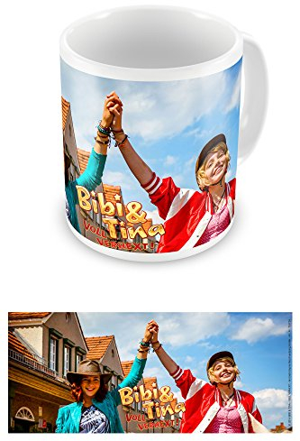 empireposter Bibi & Tina - Handschlag - Keramik Tasse Ø8,5 H9,5 cm + 1 Lizenz Keramik Tasse - Größe Ø8,5 H9,5 cm