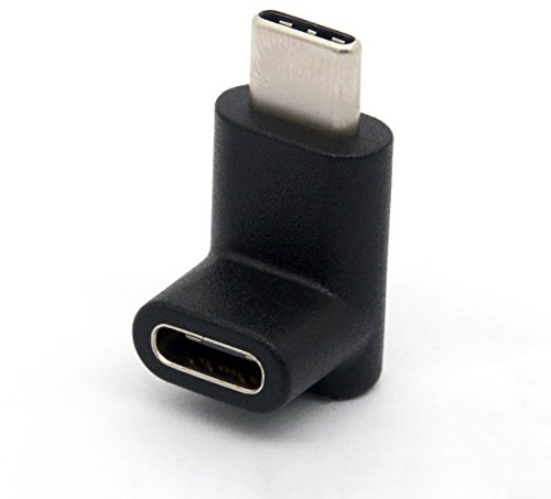 90 Grad Typ C Adapter, USB C Stecker auf Buchse Adapter nach oben und nach unten abgewinkelt USB-C Adapter USB 3.1 Typ-C Stecker Konverter für Smartphone Tablet