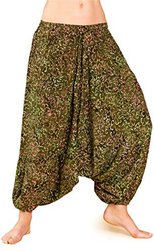 PANASIAM Aladin Pants B202 Green Flower