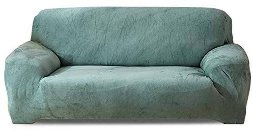 PETCUTE Sofabezüge Elastische 2 Sitzer Sofabezüge Dicke couchbezug Sofa Überwürfe Sofahusse Blau