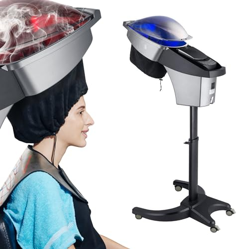 Haar Salon Micro Mist Haar Kopfhaut Behandlung Färbung Perm Haar Professionelle O3 Ozon Haar Verdampfer Rot Blau Lichter Stehend Typ Elitzia ET1408B (Stehend, schwarz)