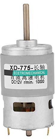 775 Dc 80w Kugellagermotor 10000 U/min/20000 U/min Kugellager D-Achse geräuscharmer Motor, 12 V/24 V große Torsion Elektromotor Kugellagerwelle(12V10000RPM)