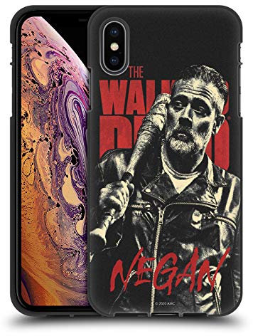 Head Case Designs Officially Licensed AMC The Walking Dead Negan Season 10 Character Portraits Black Soft Gel Case Compatible With Apple iPhone XS Max
