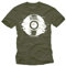 Cooles Dj T-Shirt mit Vinyl Schallplatte Grün Größe M
