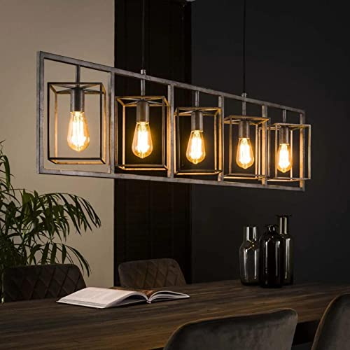 famlights Retro Deckenlampe Carsten für Esstisch/Vintage Pendelleuchte/Esszimmerlampe industrial/Dimmbar Hängelampe Metall Esszimmer/Deckenleuchte Pendelleuchte Hängeleuchte rustikal Landhaus