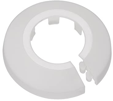 sourcing map Rohrabdeckung, Dekoration, 25 mm, PP-Kunststoff, Heizkörper-Rosette, Wasserrohr-Abdeckung, weiß, 10 Stück